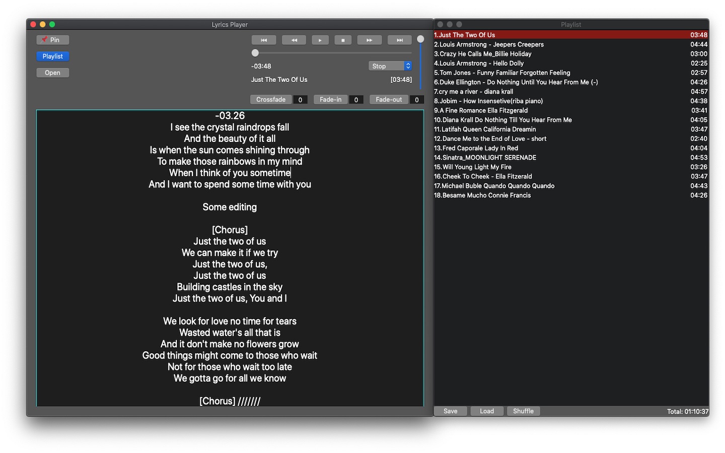 LyricsPlayer 2.5 : Main Window