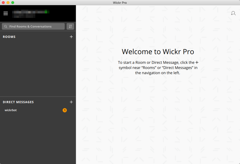WickrPro 5.6 : Main Window