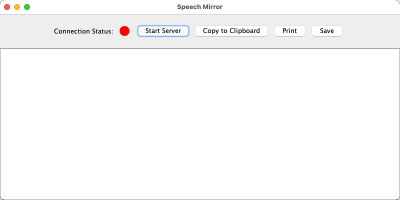 SpeechMirror 1.0 : Main Window