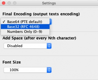 Encoding Options