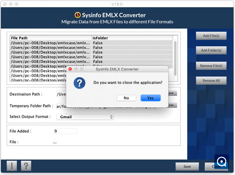 SysInfo Mac EMLX Converter Software 19.0 : Mac PST Converter Step 5