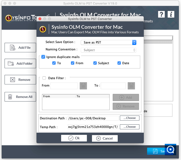 SysInfoTools MAC OLM Converter 19.0 : Mac OLM Converter Step 4