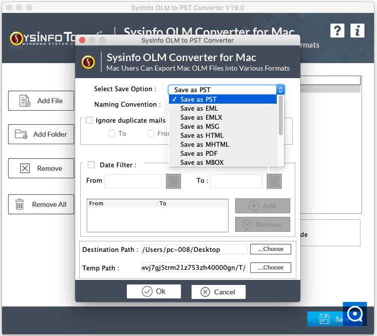 SysInfoTools MAC OLM Converter 19.0 : Mac OLM Converter Step 3