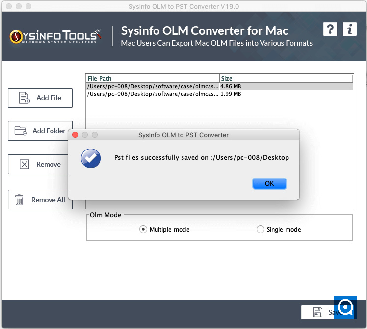 SysInfoTools MAC OLM Converter 19.0 : Mac OLM Converter Step 5