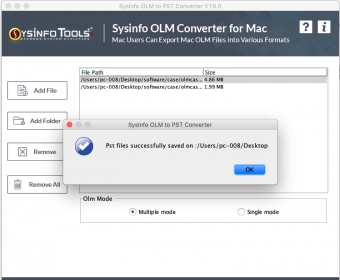 Mac OLM Converter Step 5
