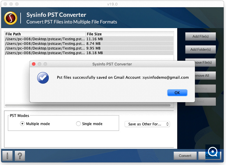 SysInfoTools Mac PST Converter Software 19.0 : Mac PST Converter Step 9