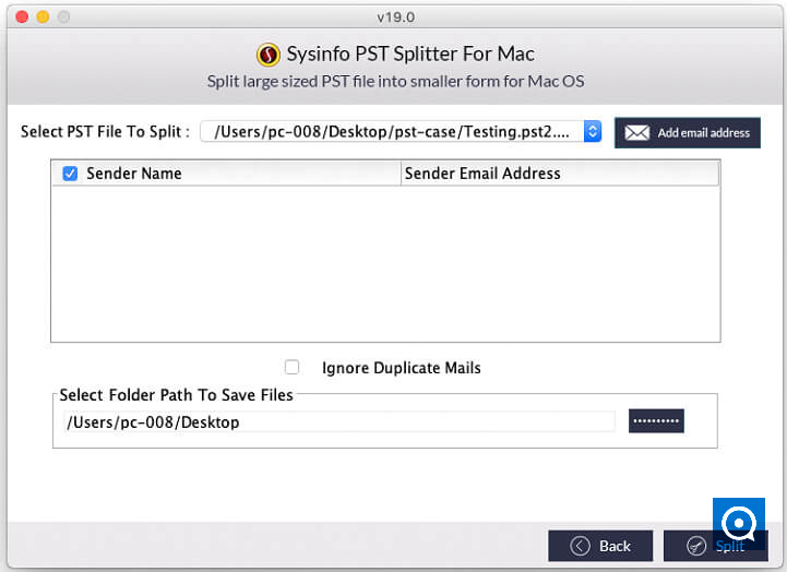 SysInfoTools MAC PST Splitter Software 19.0 : Mac PST Converter Step 4