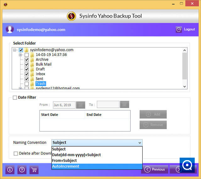 SysInfoTools Yahoo Backup for Mac 19.0 : File Structure