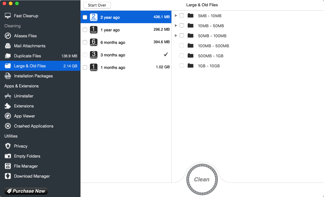 OS Cleaner Pro 7.2 : Large and Old Files 