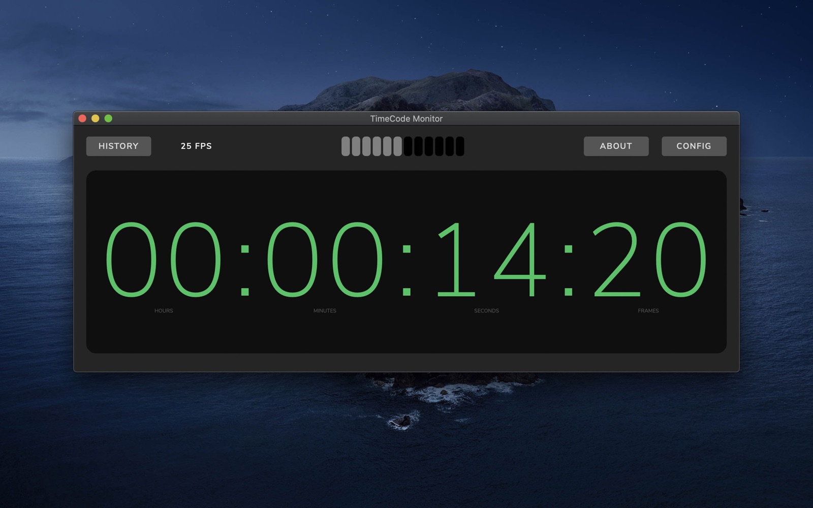 TimeCode Monitor 1.0 : Main Window