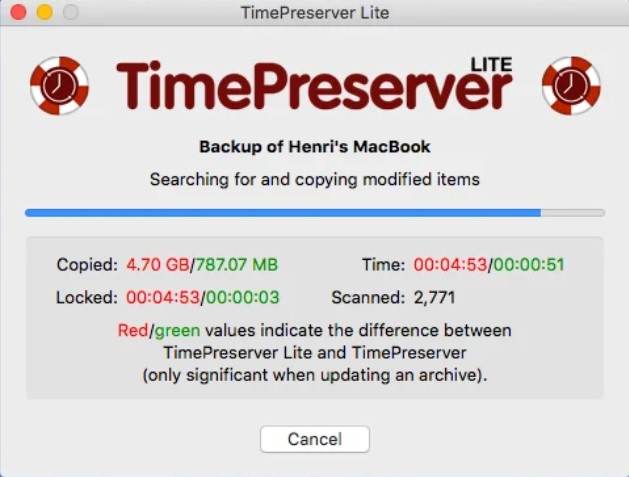 TimePreserver Lite 2.0 : Searching and Copying Modified Items