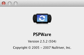 PSPWare : About window