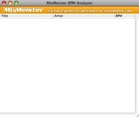 MixMeister BPM Analyzer : Main window