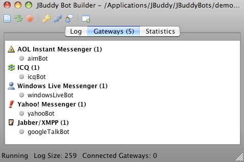 JBuddy Bot Builder 1.0 : Program window