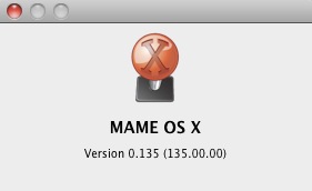 MAME OS X 0.1 : About window