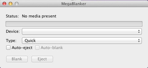 MegaBlanker 0.8 : Main Window