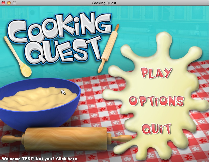 Cooking Quest 1.0 : Main menu