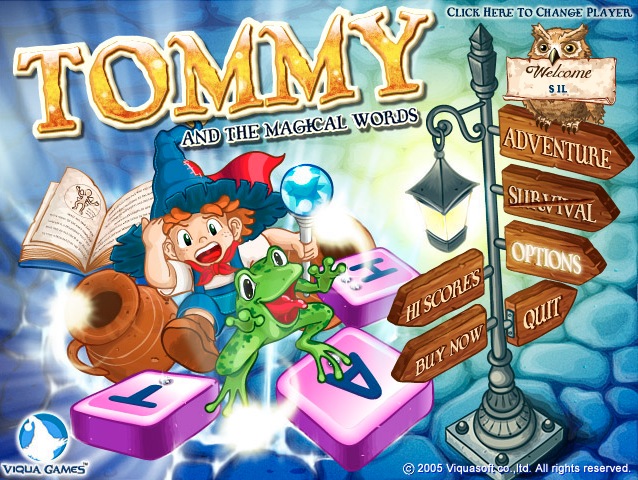 Tommy and the Magical Words 1.0 : Main menu