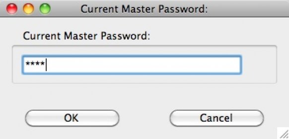 Changing Master Password