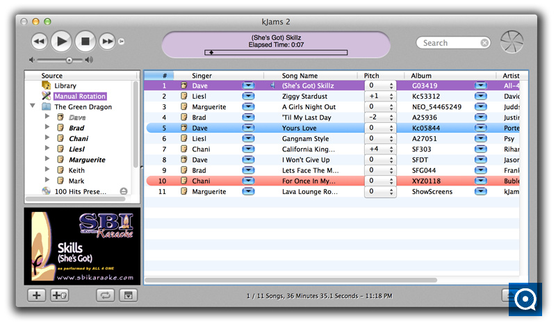 kJams 1.0 : Karaoke Kjams 2 Interface Mac
