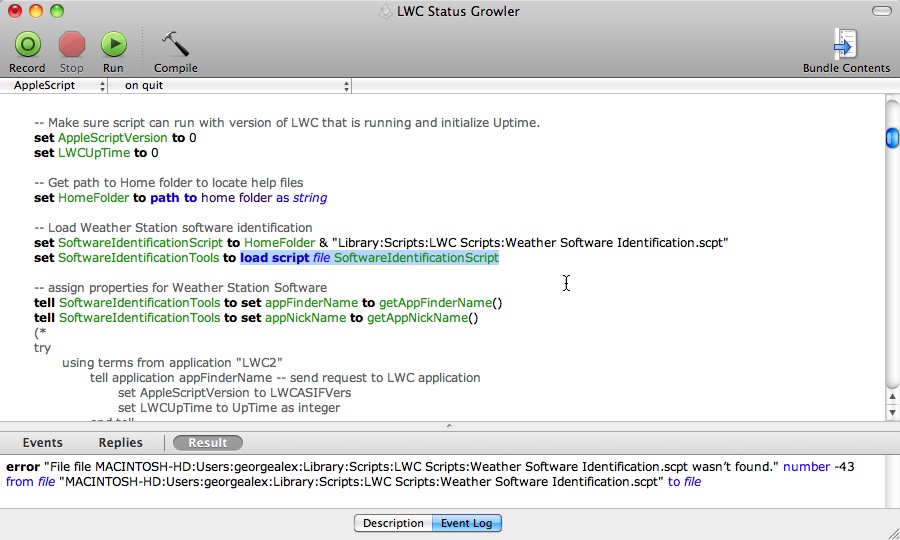 LWC Status Growler 1.2 beta : General View