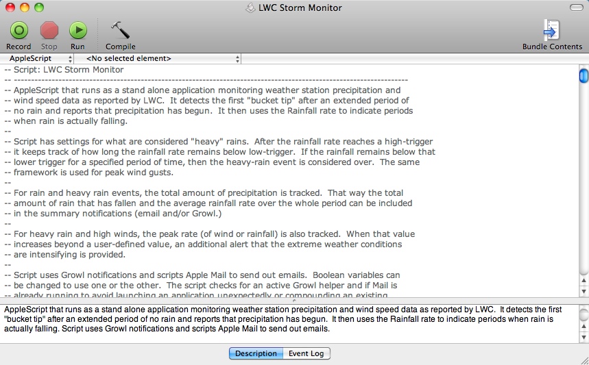 LWC Storm Monitor 1.1 beta : General View