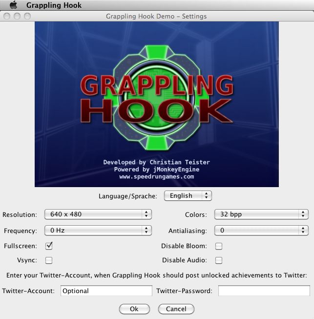 GrapplingHookDemo 1.0 : Main window