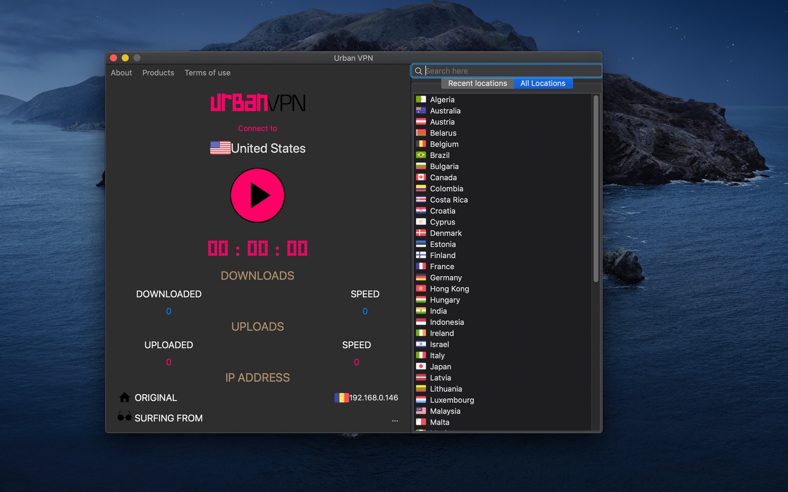 Urban VPN Desktop 1.0 : Main Window