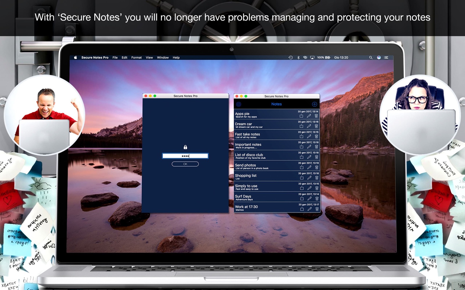 Secure Notes Pro 1.8 : Main Window
