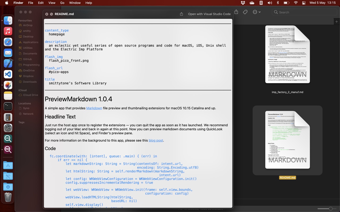 PreviewMarkdown 1.3 : Main Window