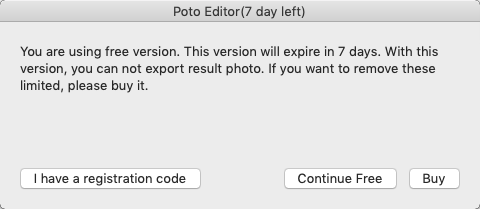 Poto Editor 2.3 : Trial Limits
