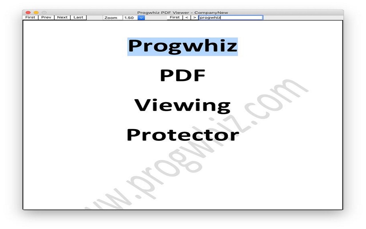 ProgwhizPDFViewer 1.1 : Main Window