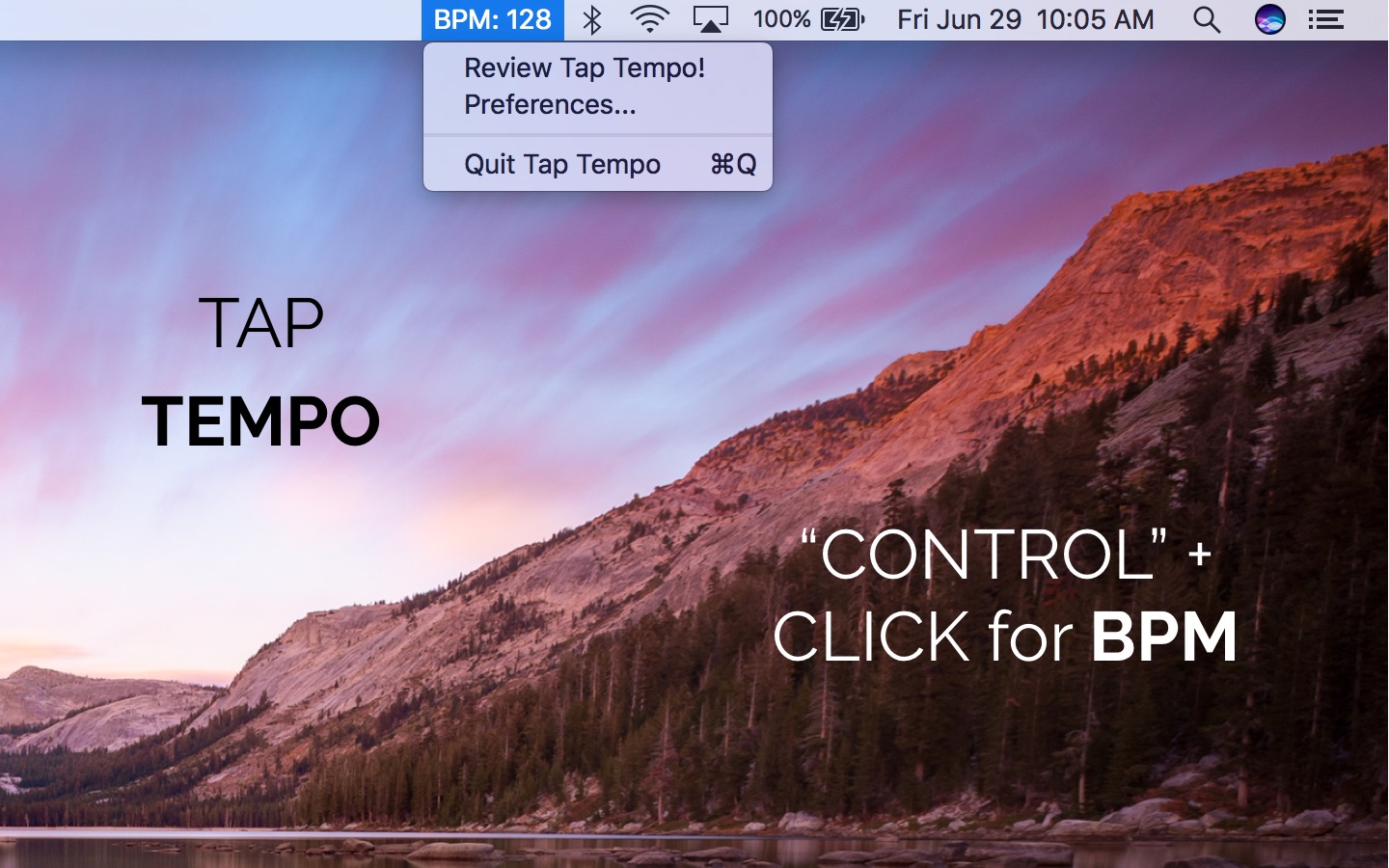 Tap Tempo 2.0 : Main Window