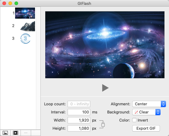 GIFlash 2.3 : Add Images Window