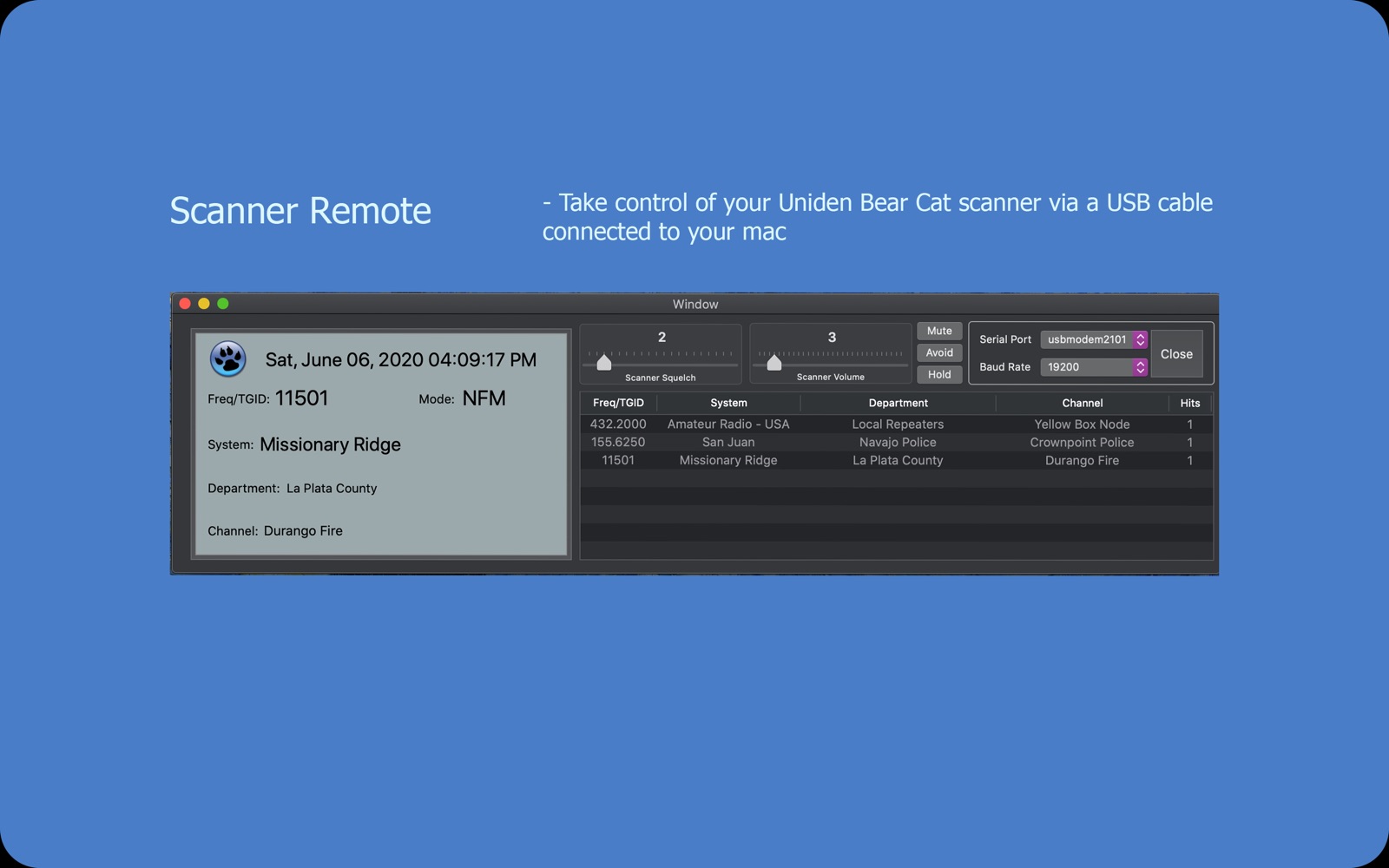 Scanner Remote 1.1 : Main Window