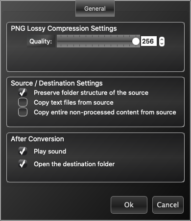 mini PNG Lite 1.0 : General Settings