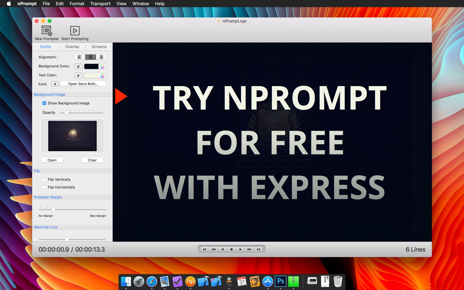 nPrompt Express 2.5 : Main Window