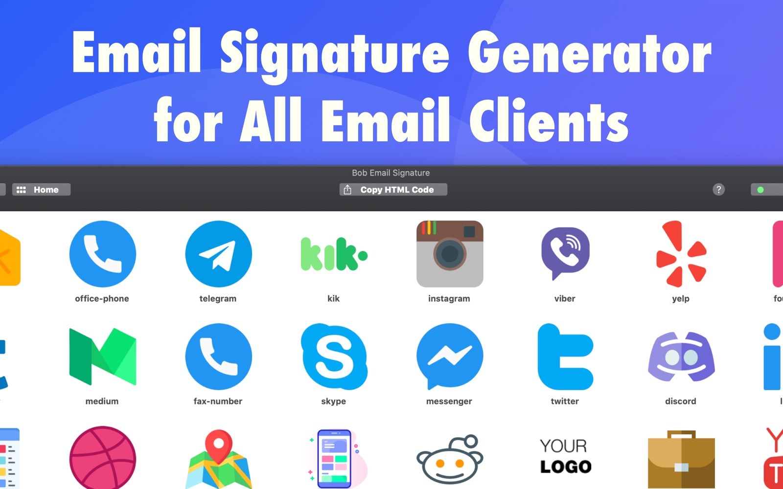 Email Signature Generator 2.0 : Main Window