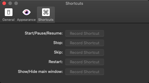 Tomito 1.4 : Shortcuts Options