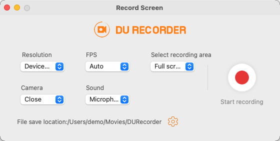 DURecorder 1.0 : Record Screen