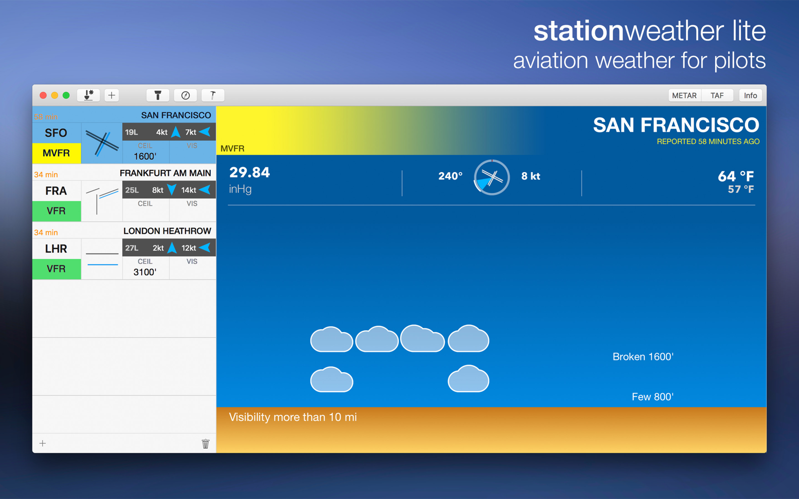 StationWeather Lite 5.1 : Main Window