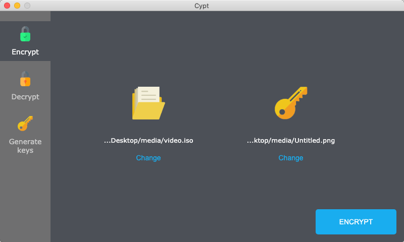 Cypt 1.1 : Encrypt File Window