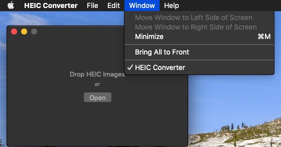 HEIC Converter 1.9 : Window tab