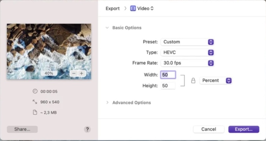 Claquette 2.1 : Export Video