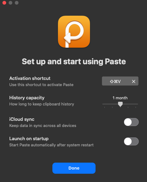 Paste 3.0 : Main interface