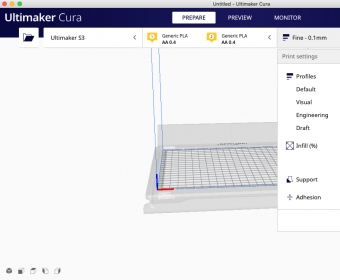 Print settings window