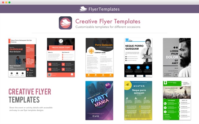 Flyer Templates & Design by CA 2.9 : Main Window
