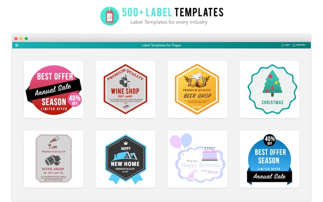 Label Templates for Pages 1.3 : Main Window