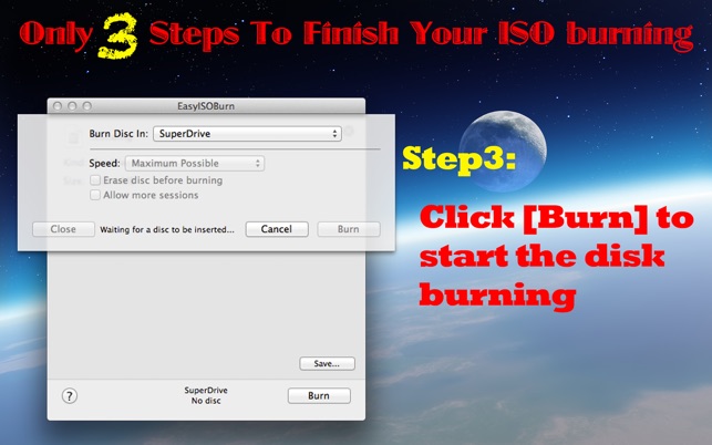 Easy ISO Burn : Main Window