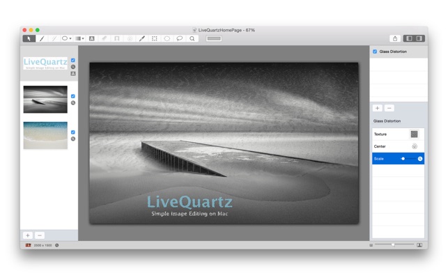 LiveQuartz Photo Edit Lite 2.8 : Main Window